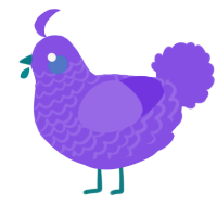 (unnamed), a blurple chicken with a lace pattern
