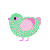 (unnamed), a spring and pink chicken with a lace pattern