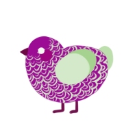 (unnamed), a plum and gluppy chicken with a double-lace pattern