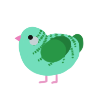 (unnamed), a mint and viridian chicken with a half-bar pattern