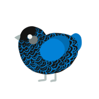 (unnamed), a black and sapphire chicken with a double-lace pattern