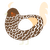 A bark and cream chicken with a lace pattern