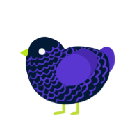 Hollow, a tumblr and indigo chicken with a lace pattern