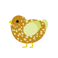 (unnamed), a ochre and lemon chicken with a speckle pattern