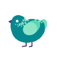 (unnamed), a teal and mint chicken with a neck-speckle pattern