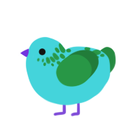 (unnamed), a aqua and viridian chicken with a neck-speckle pattern