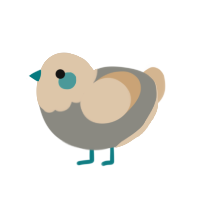 Mushroom Soup, a ash and beige chicken with a head pattern