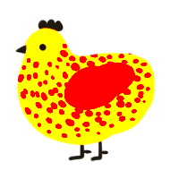 Vanity, a honey and maroon chicken with a speckle pattern