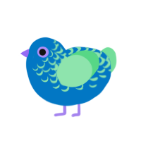 Frutiger Aqua, a sapphire and spring chicken with a half-lace pattern