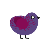 AleksTailessTwin, a overcast and wine chicken with a half-lace pattern