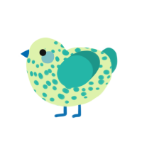 (unnamed), a apple and turquoise chicken with a speckle pattern