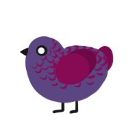 Alek, a overcast and wine chicken with a half-lace pattern