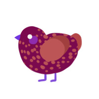 Dark cherry, a wine and red chicken with a speckle pattern