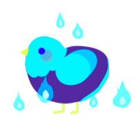 carpet, a overcast and cerulean chicken with a head pattern