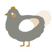 Lamp, a ash and cream chicken