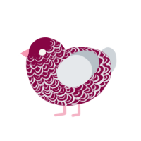 (unnamed), a maroon and mist chicken with a double-lace pattern