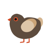 (unnamed), a bark and beige chicken