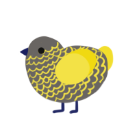 Clarent, a grey and yellow chicken with a lace pattern