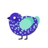 (unnamed), a indigo and mint chicken with a speckle pattern