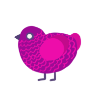 (unnamed), a plum and fuchsia chicken with a lace pattern
