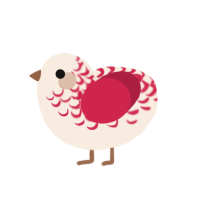 (unnamed), a cream and crimson chicken with a half-lace pattern