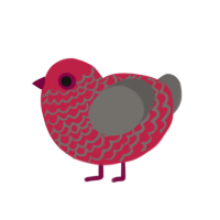(unnamed), a crimson and grey chicken with a lace pattern