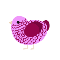 (unnamed), a lavender and maroon chicken with a lace pattern