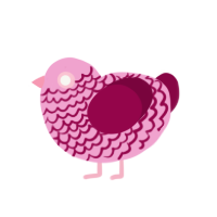 (unnamed), a pink and maroon chicken with a lace pattern