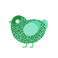 (unnamed), a viridian and mint chicken with a double-lace pattern