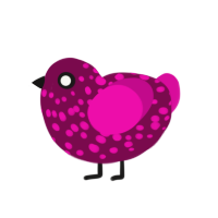 (unnamed), a wine and fuchsia chicken with a speckle pattern