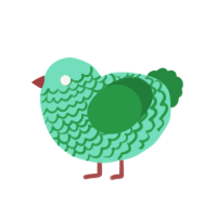 (unnamed), a mint and viridian chicken with a lace pattern
