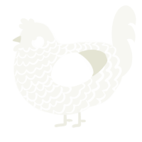 (unnamed), a white chicken with a lace pattern