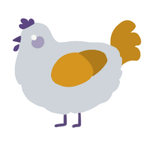 g, a mist and ochre chicken
