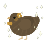 eepy, a bark chicken with a bar pattern