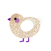 (unnamed), a beige and white chicken with a double-lace pattern