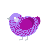 (unnamed), a lilac and plum chicken with a lace pattern