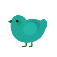 (unnamed), a turquoise chicken with a neck-band pattern