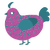 Head Like A Hole, a fuchsia and sea chicken with a speckle pattern