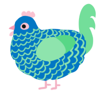 A sapphire and spring chicken with a lace pattern