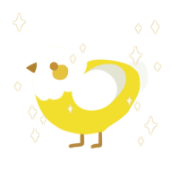 Egg, a yellow and white chicken with a head pattern