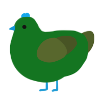 Apple, a leaf and olive chicken