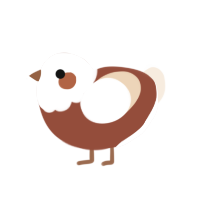 (unnamed), a russet and cream chicken with a head pattern