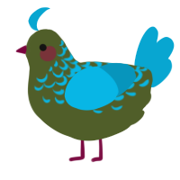 (unnamed), a olive and cerulean chicken with a half-lace pattern