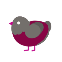(unnamed), a maroon and grey chicken with a head pattern