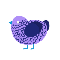 (unnamed), a lilac and navy chicken with a lace pattern