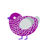 (unnamed), a plum and silver chicken with a lace pattern