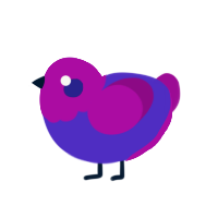 (unnamed), a indigo and plum chicken with a head pattern