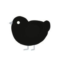 (unnamed), a black chicken with a lace pattern