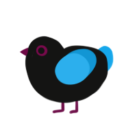 (unnamed), a black and sky chicken