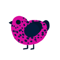 tumblr yxx, a fuchsia and tumblr chicken with a speckle pattern